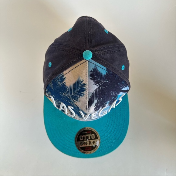 Las Vegas OTTO Baseball Cap Multicolor Embroidered Logo Snapback Hat Palms Print - Picture 4 of 14